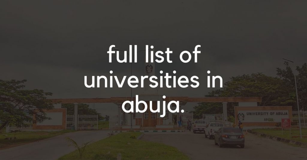 Full List Of Universities In Abuja Img 1024x536 