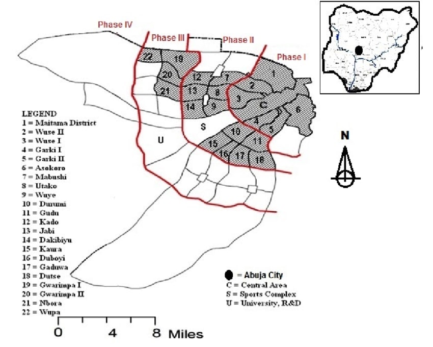 Developmental Phases Of Abuja City With 22 Developed Residential Districts Img 