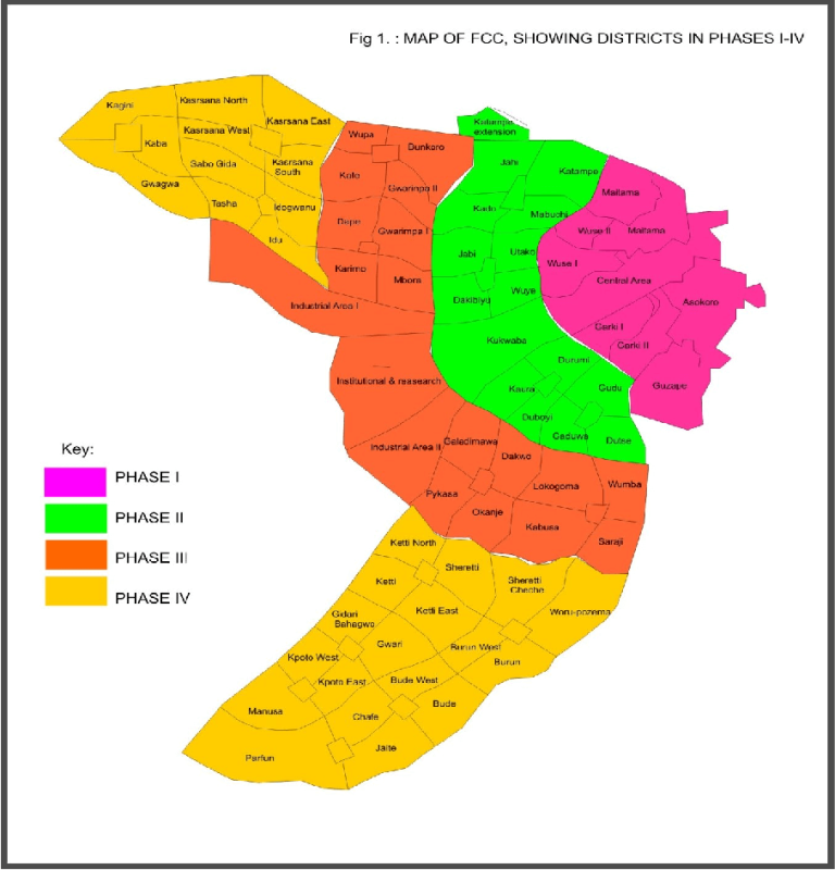 Map Of Fcc Abuja Phase I To Phase Iv Img 768x800 